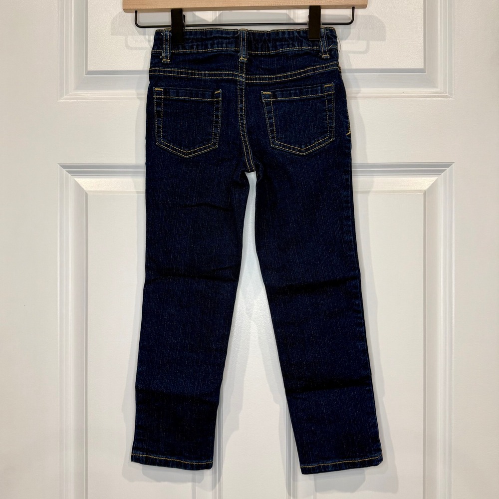 Cat & Jack Girls Dark Wash Super Stretch Straight Leg Jeans Size‎ 5 - Picture 2 of 4